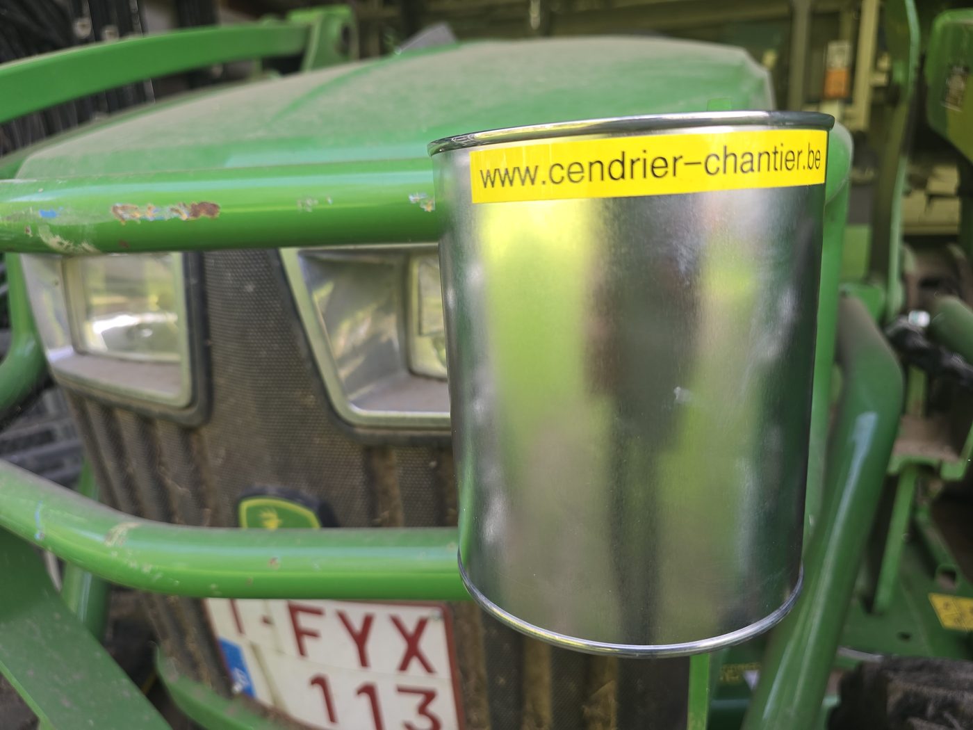 Cendrier-chantier op een tractor